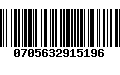 Código de Barras 0705632915196