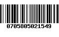 Código de Barras 0705805021549