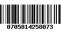 Código de Barras 0705814258073