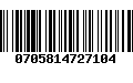Código de Barras 0705814727104