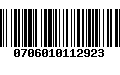 Código de Barras 0706010112923