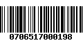 Código de Barras 0706517000198