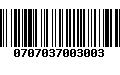 Código de Barras 0707037003003