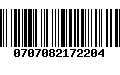 Código de Barras 0707082172204