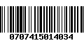 Código de Barras 0707415014034