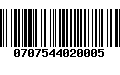 Código de Barras 0707544020005