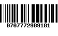 Código de Barras 0707772989181