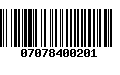 Código de Barras 07078400201