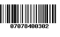 Código de Barras 07078400302