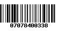 Código de Barras 07078400338