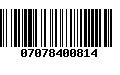 Código de Barras 07078400814