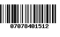 Código de Barras 07078401512