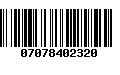 Código de Barras 07078402320