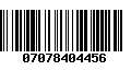 Código de Barras 07078404456