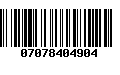 Código de Barras 07078404904