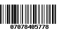 Código de Barras 07078405778