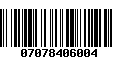 Código de Barras 07078406004