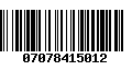 Código de Barras 07078415012