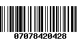 Código de Barras 07078420428