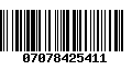 Código de Barras 07078425411