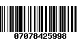 Código de Barras 07078425998