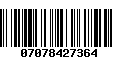Código de Barras 07078427364