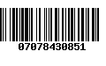 Código de Barras 07078430851