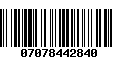 Código de Barras 07078442840