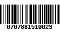 Código de Barras 0707881510023