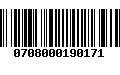 Código de Barras 0708000190171