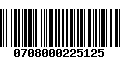 Código de Barras 0708000225125