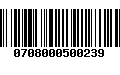 Código de Barras 0708000500239