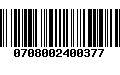 Código de Barras 0708002400377