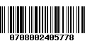 Código de Barras 0708002405778