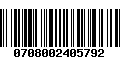 Código de Barras 0708002405792