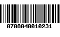 Código de Barras 0708040010231