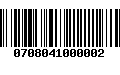 Código de Barras 0708041000002