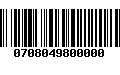 Código de Barras 0708049800000