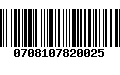 Código de Barras 0708107820025