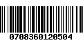 Código de Barras 0708360120504