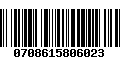 Código de Barras 0708615806023