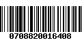 Código de Barras 0708820016408