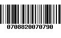 Código de Barras 0708820070790