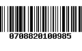 Código de Barras 0708820100985