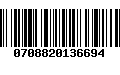 Código de Barras 0708820136694