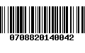 Código de Barras 0708820140042