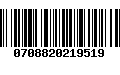 Código de Barras 0708820219519