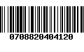 Código de Barras 0708820404120