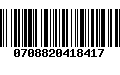 Código de Barras 0708820418417