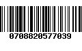 Código de Barras 0708820577039